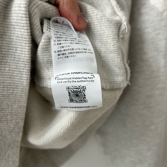 Mardi Mercredi Grey Sweatshirt Daisy Logo – One Size – 100% Cotton - Picture 6 of 11